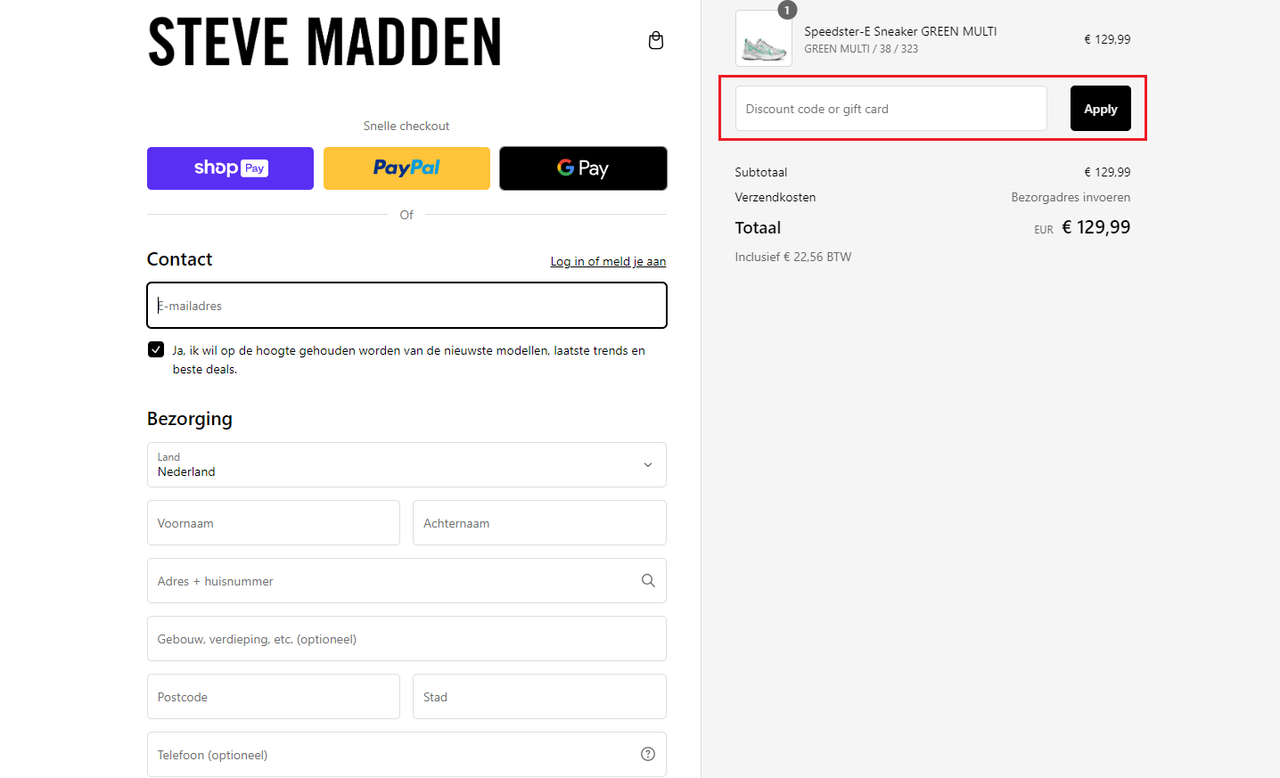 Steve Madden kortingscode gebruiken