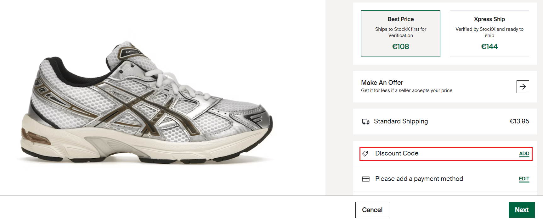 StockX kortingscode gebruiken