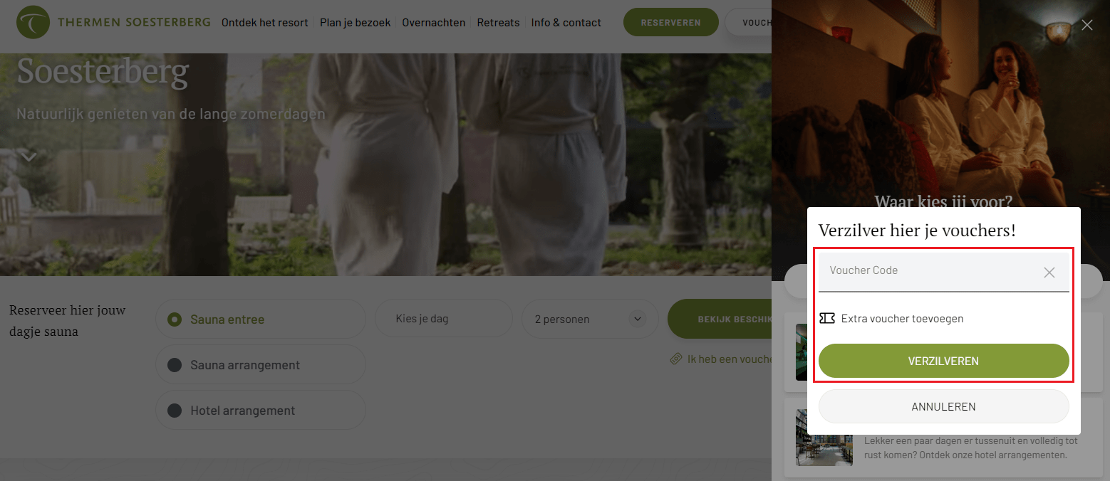 Thermen Soesterberg kortingscode gebruiken